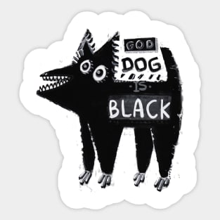black dog Sticker